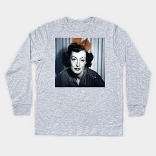 Joan Crawford portrait Kids Long Sleeve T-Shirt